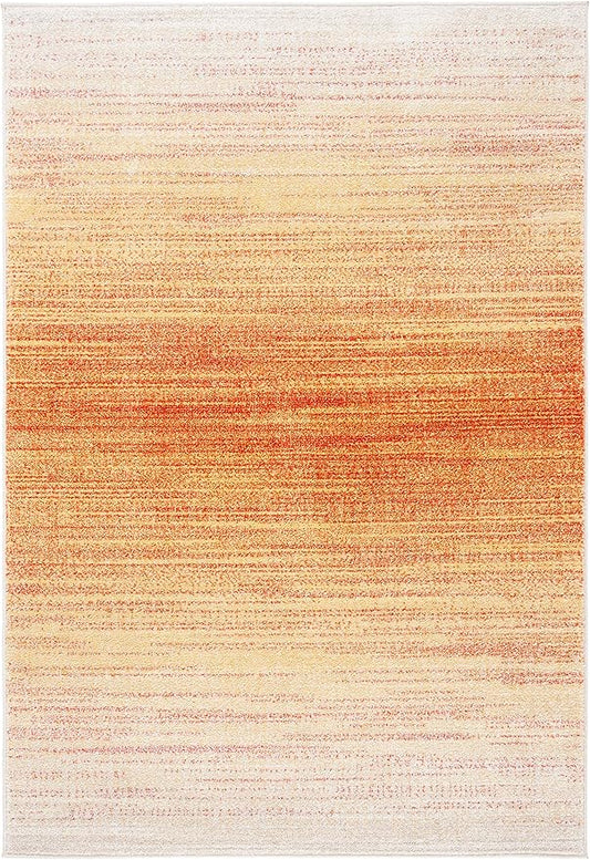 SAFAVIEH Adirondack Collection Accent Rug - 2'6" x 4', Orange & Red, Modern Ombre Design, Non-Shedding & Easy Care, Ideal for High Traffic Areas in Entryway, Living Room, Bedroom (ADR142P)