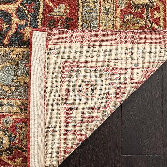 SAFAVIEH Mahal Collection 9' x 12' Red Red MAH625D Traditional Oriental Non-Shedding Living Room Bedroom Dining Home Office Area Rug